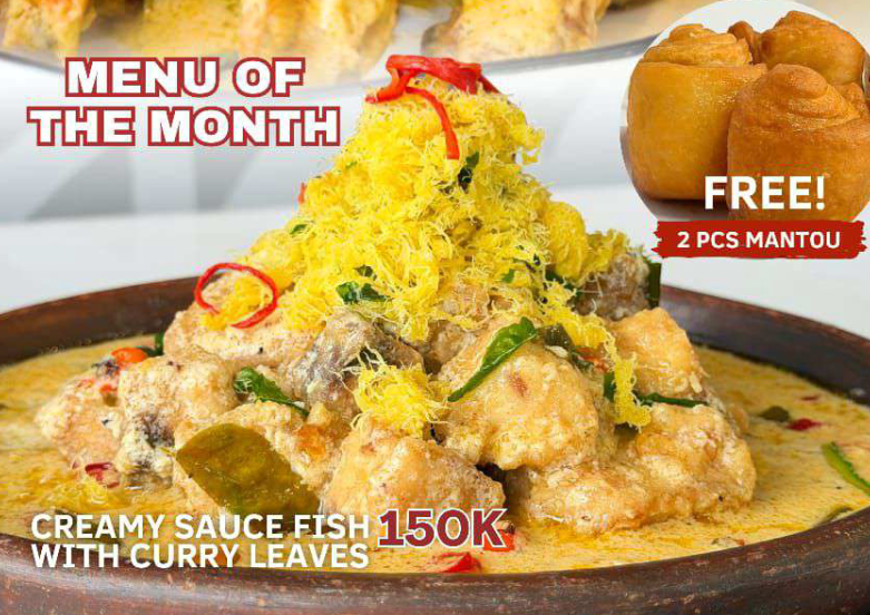 Creamy Sauce Fish With Curry Leaves
